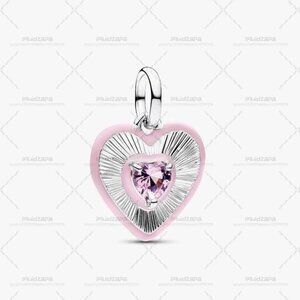 Pandora Radiating Pink Heart Medallion Charm